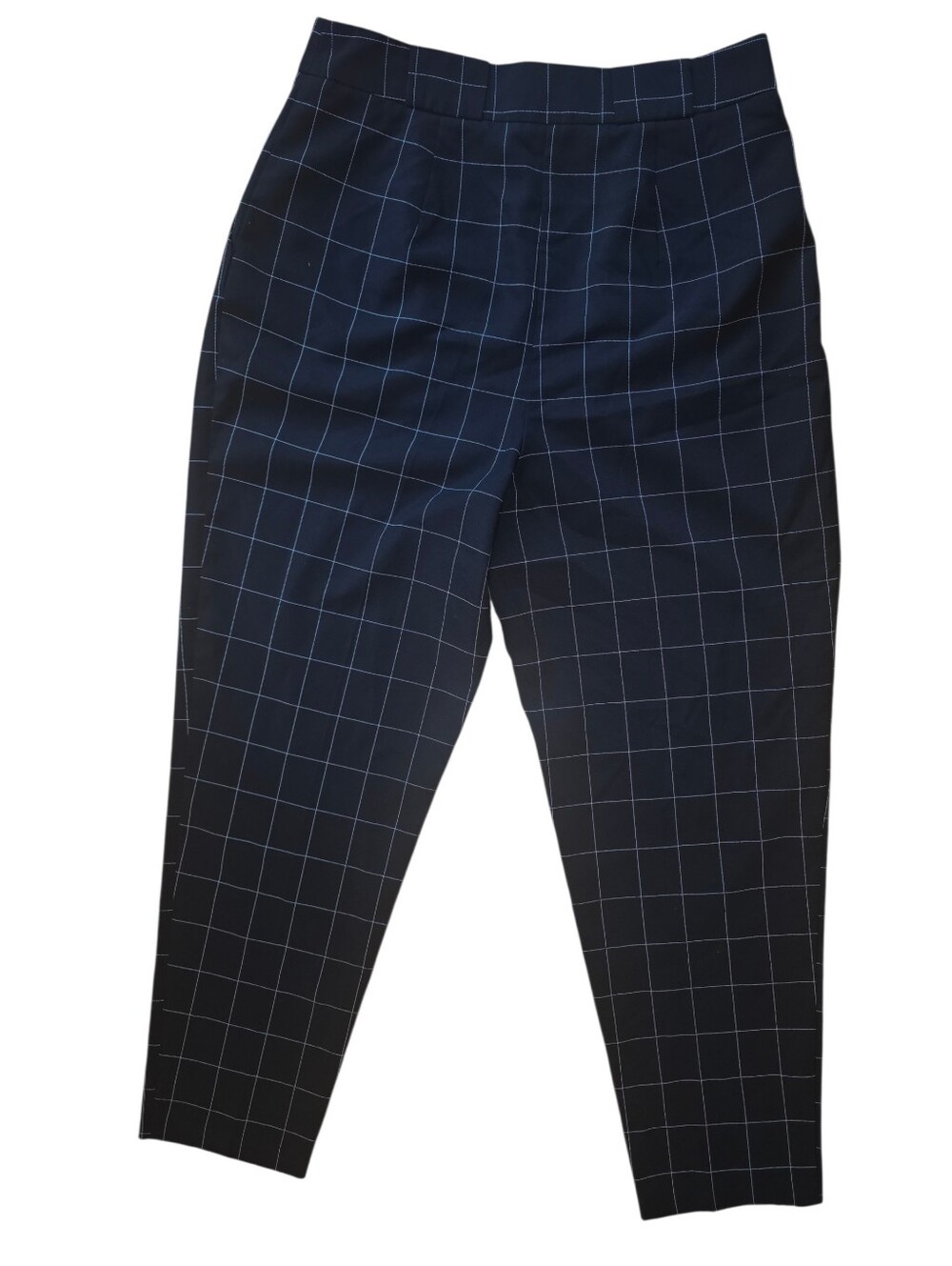 ASOS Navy Windowpane Plaid Trousers